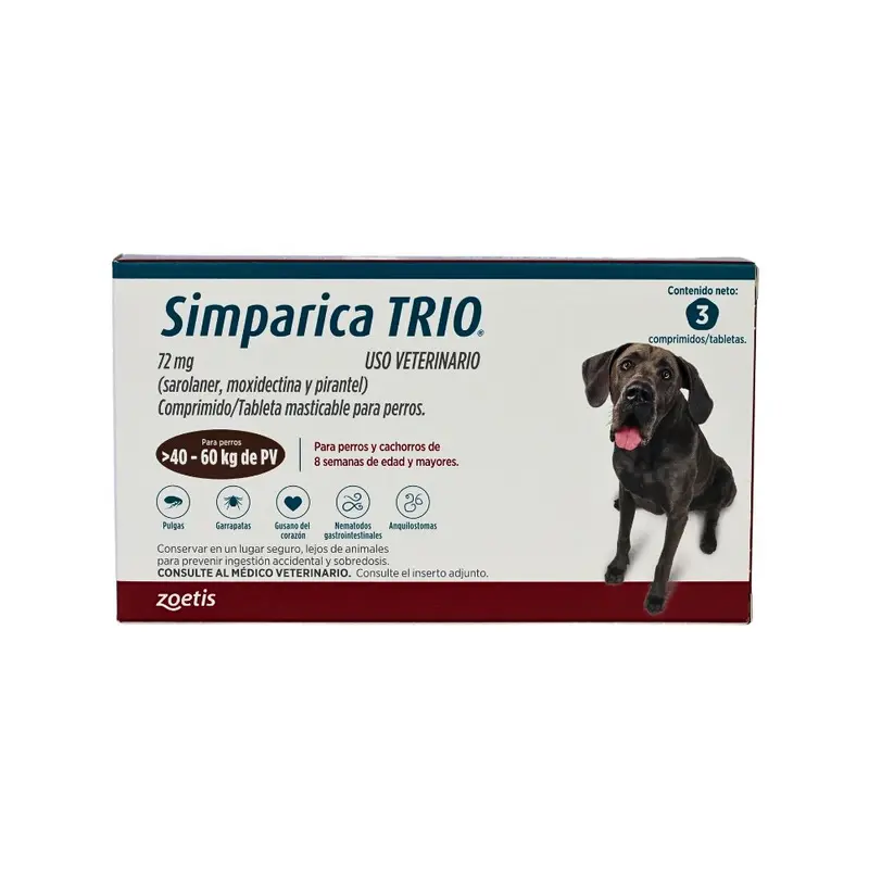 Zoetis Simparica Trio 72Mg 40-60 Kg 3 Tab