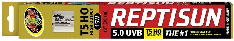 Zoo Med 26042 reptisun 15 W 5.0 T5-HO UVB lámpara fluorescente, 12"