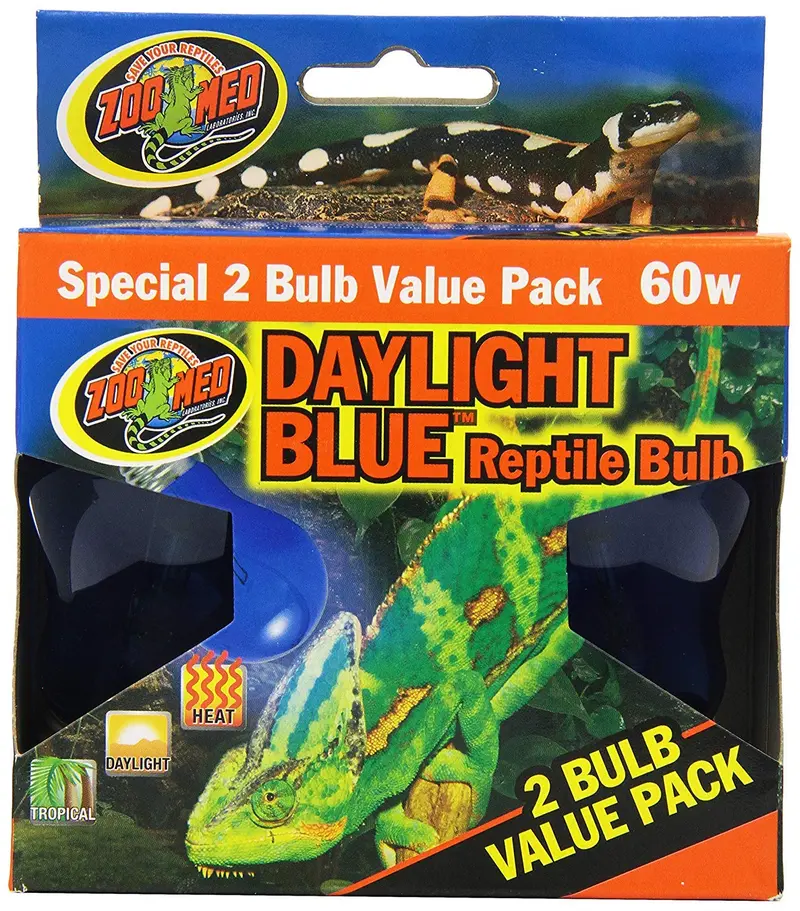 Zoo Med - Bombilla de luz diurna, 60 W, color azul, Paquete de 4
