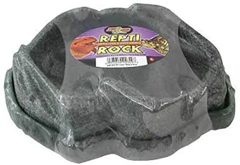 Zoo Med Combo, roca para reptiles, alimento y plato de agua