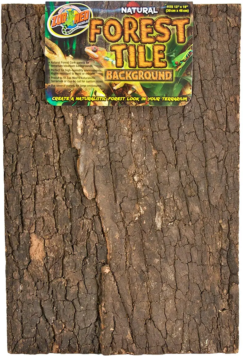 Zoo Med corcho natural bosque azulejos, mediano, 12 x 18-inches