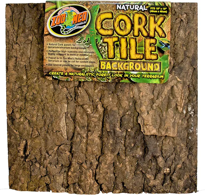 Zoo Med corcho natural Tile fondo, 18 x 18-inches
