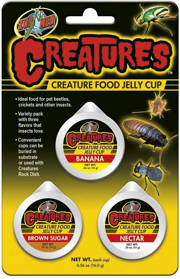 Zoo Med Creatures Creature Food Jelly Cup 3 Pack – (0.56 oz/16 g cada uno) – Pack de 3