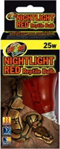 Zoo Med Nightlight Red Bulb for Reptiles, 25 Watts