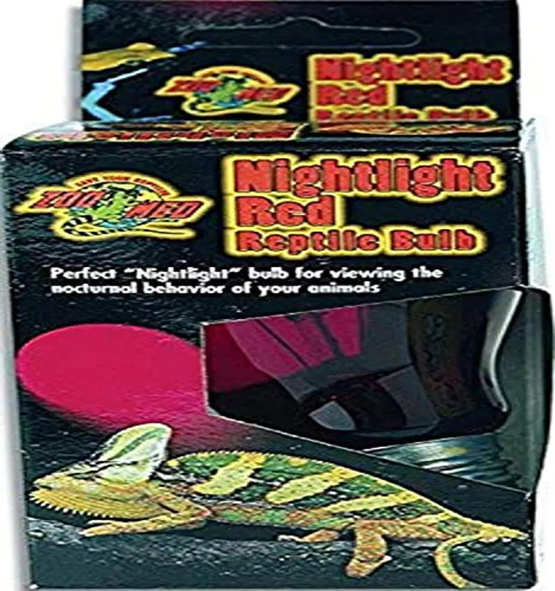 Zoo Med Nightlight Rojo Reptil foco 100 W, Negro/Gris
