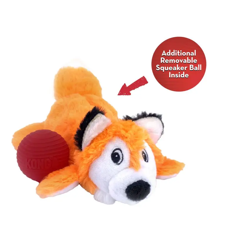 Zorro Cozie® Pocketz Con 2 Pelotas Extraibles - Peluche para Perros de Kong