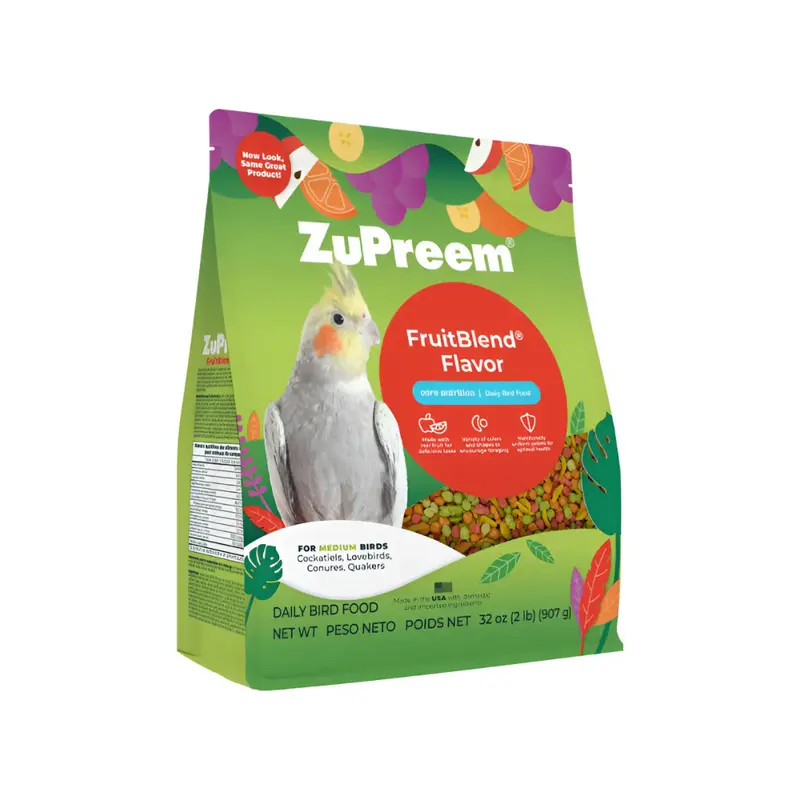 Zupreem Fruitblend Flavor Alimento Para Ninfa 17.5 Lb